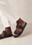 ALOHAS Zwarte gevlochten leren sandalen Black Dames - Thumbnail 3
