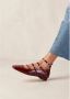 ALOHAS Luke Onix Wijn Bourgondië Leren Ballet Flats Red Dames - Thumbnail 7