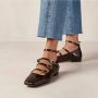 ALOHAS Koffiebruine leren ballerinas Brown Dames - Thumbnail 4