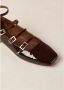 ALOHAS Koffiebruine leren ballerinas Brown Dames - Thumbnail 6