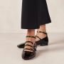 ALOHAS Zwart leren balletflats Black Dames - Thumbnail 3