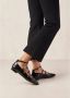 ALOHAS Zwart leren balletflats Black Dames - Thumbnail 4