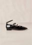 ALOHAS Zwart leren balletflats Black Dames - Thumbnail 8