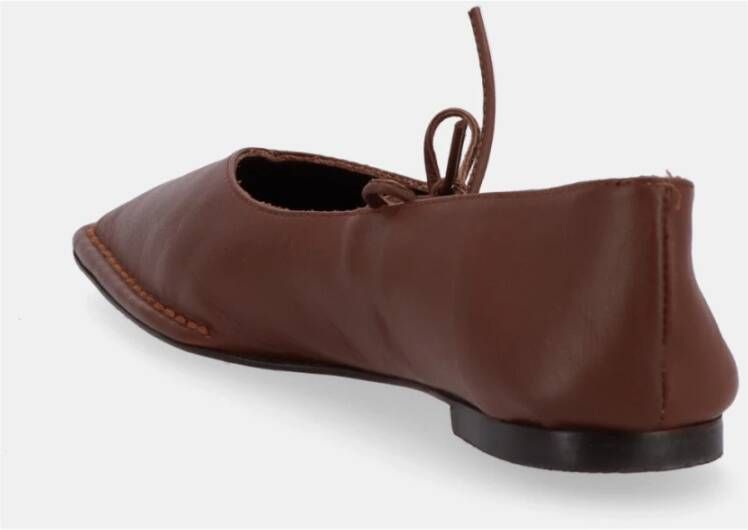 ALOHAS Bruin Leren Ballet Flats Brown Dames