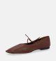 ALOHAS Bruin Leren Ballet Flats Brown Dames - Thumbnail 10