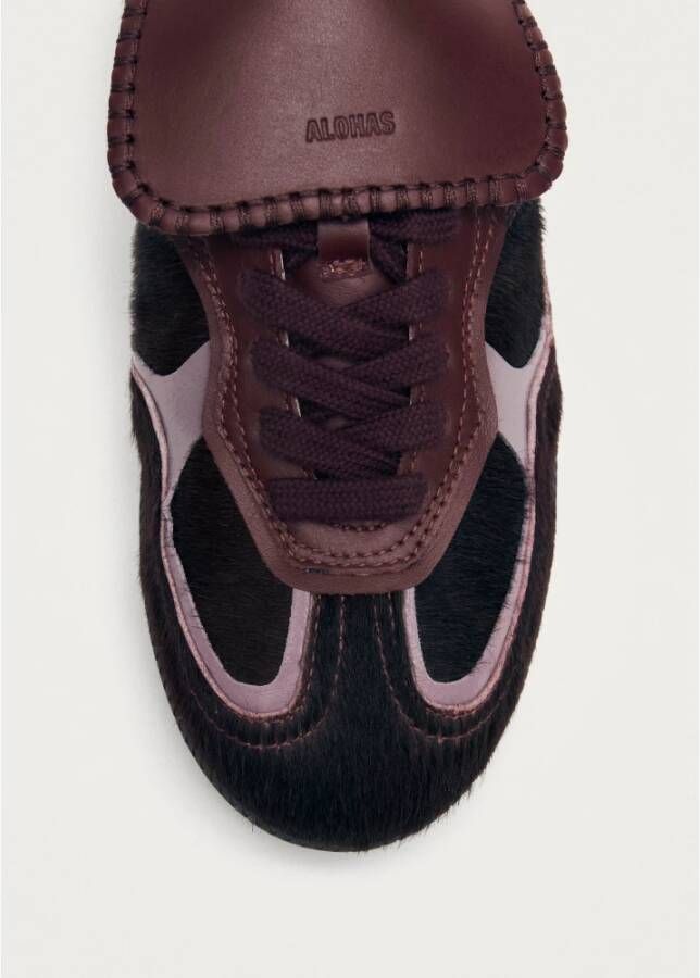ALOHAS Tb.490 Club Soft Burgundy Leren Sneakers Red Dames