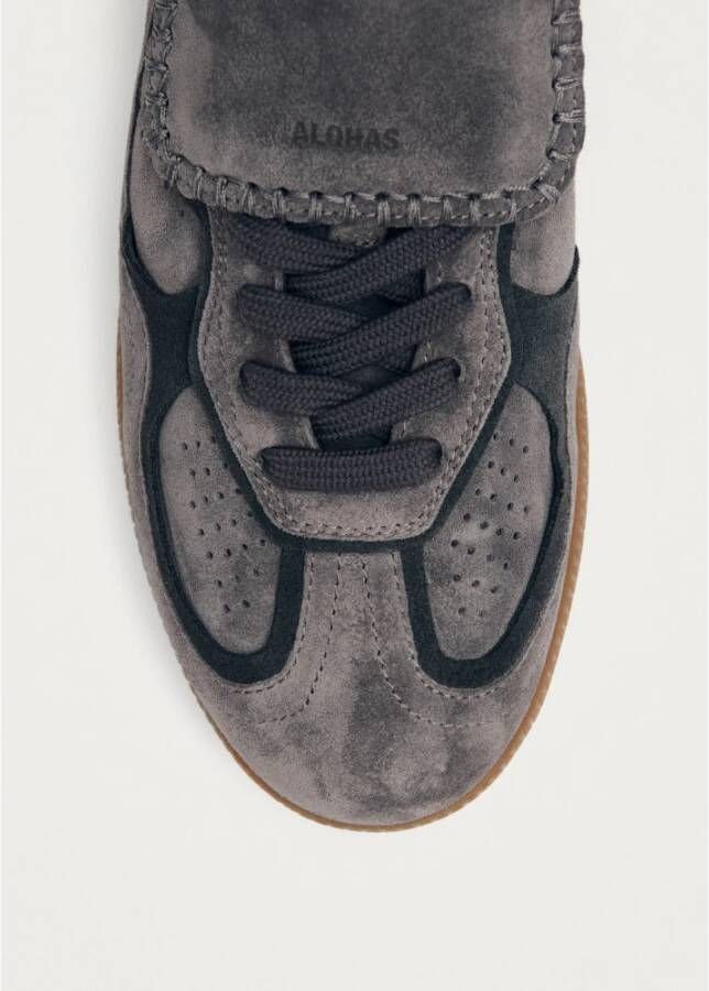 Alohas Tb.490 Club Suede Donkergrijze Leren Sneakers