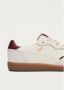 Alohas Tb.490 Rife Grain White Burgundy Leren Sneakers - Thumbnail 2