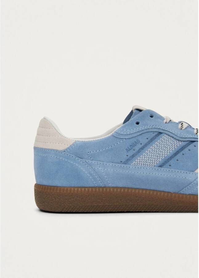 Alohas Tb.490 Rife Korenbloemblauw Crème Leren Sneakers