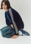 ALOHAS Tb.490 Rife Sheen Blauw Leren Sneakers Blue Dames - Thumbnail 5