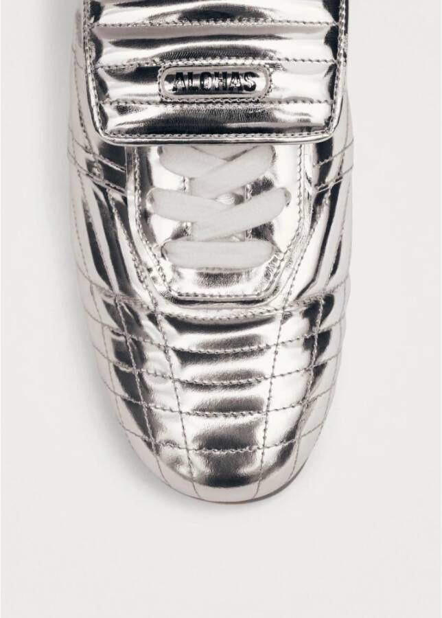 Alohas Tb.99 Zilveren Leren Sneakers