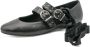 ALOHAS Thekla Zwarte Leren Ballet Flats Black Dames - Thumbnail 7