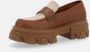 ALOHAS Trailblazer Bicolor Leren Loafers Brown Dames - Thumbnail 9