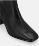 ALOHAS Zwarte leren enkellaarzen met blokhak Black Dames - Thumbnail 9