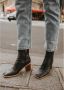 ALOHAS West Vintage Zwarte Leren Enkellaarzen Black Dames - Thumbnail 13