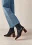 ALOHAS West Vintage Zwarte Leren Enkellaarzen Black Dames - Thumbnail 15