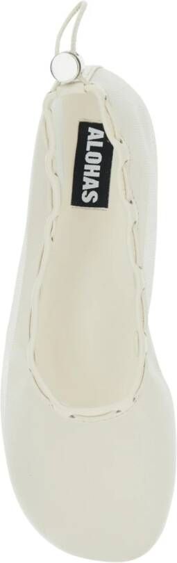 Alohas Witte Ballerina's met Mesh Design