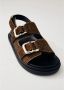 ALOHAS Zachte Tan Leren Sandalen Brown Dames - Thumbnail 6