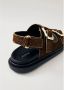 ALOHAS Zachte Tan Leren Sandalen Brown Dames - Thumbnail 7