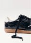 ALOHAS Zwart Roomkleurig Leren Sneakers Black Dames - Thumbnail 3