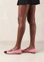 ALOHAS Zwart Roze Leren Ballet Flats Pink Dames - Thumbnail 5