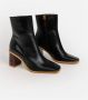 ALOHAS Zwarte laarzen met houten zool Black Dames - Thumbnail 12