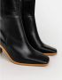 ALOHAS Zwarte laarzen met houten zool Black Dames - Thumbnail 13