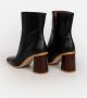 ALOHAS Zwarte laarzen met houten zool Black Dames - Thumbnail 14