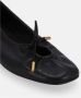 ALOHAS Zwarte leren balletflats Black Dames - Thumbnail 12