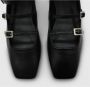 ALOHAS Zwarte leren band ballerina schoenen Black Dames - Thumbnail 7