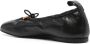 ALOHAS Zwarte Leren Keyhole Detail Platte Schoenen Black Dames - Thumbnail 3