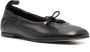 ALOHAS Zwarte Leren Keyhole Detail Platte Schoenen Black Dames - Thumbnail 4