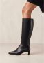 ALOHAS Zwarte leren laarzen Black Dames - Thumbnail 4