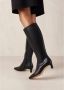 ALOHAS Zwarte leren laarzen Black Dames - Thumbnail 7