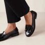ALOHAS Zwarte leren loafers Black Dames - Thumbnail 3