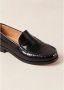 ALOHAS Zwarte leren loafers met studs Black Dames - Thumbnail 8