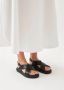 ALOHAS Zwarte leren sandalen Black Dames - Thumbnail 4