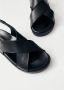 ALOHAS Zwarte leren sandalen Black Dames - Thumbnail 6