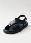 ALOHAS Zwarte leren sandalen Black Dames - Thumbnail 8