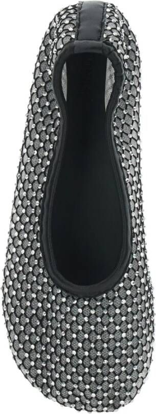 Alohas Zwarte Mesh Ballerina's met Kralenversieringen