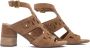 Alpe Casual Camel Suède Dames Sandalen Brown Dames - Thumbnail 6