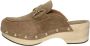 Alpe Casual Camel Suède Klomp Brown Dames - Thumbnail 3