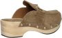 Alpe Casual Camel Suède Klomp Brown Dames - Thumbnail 3