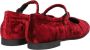 Alpe Casual Velvet Ballet Flats Burgundy Red Dames - Thumbnail 3