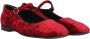 Alpe Casual Velvet Ballet Flats Burgundy Red Dames - Thumbnail 4