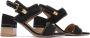 Alpe Casual Zwarte Suède Dames Sandalen Black Dames - Thumbnail 4