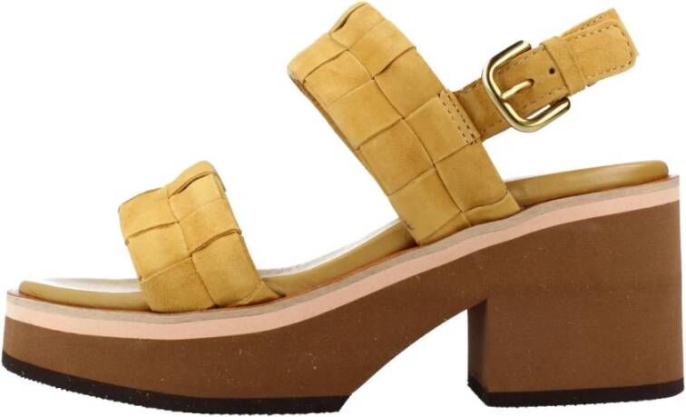 Alpe High Heel Sandals Yellow Dames