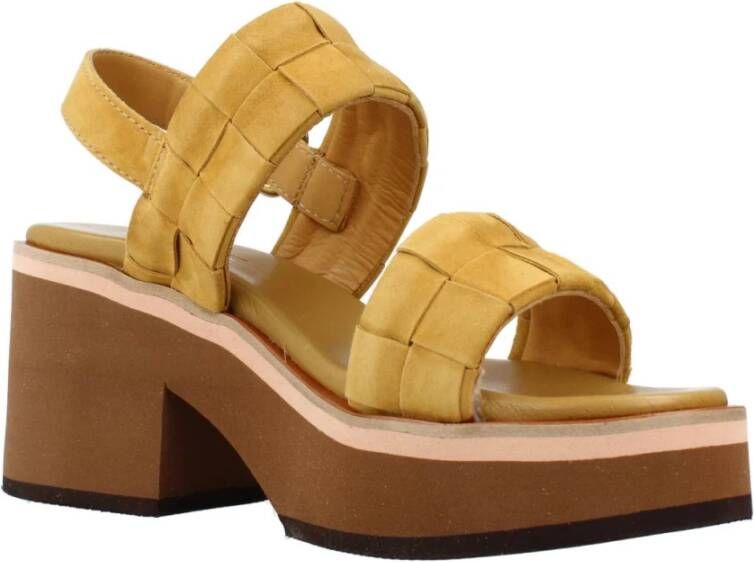 Alpe High Heel Sandals Yellow Dames