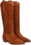 Alpe Kameel Suède Cowgirl Laars met 3cm Rubberen Zool Brown Dames - Thumbnail 4