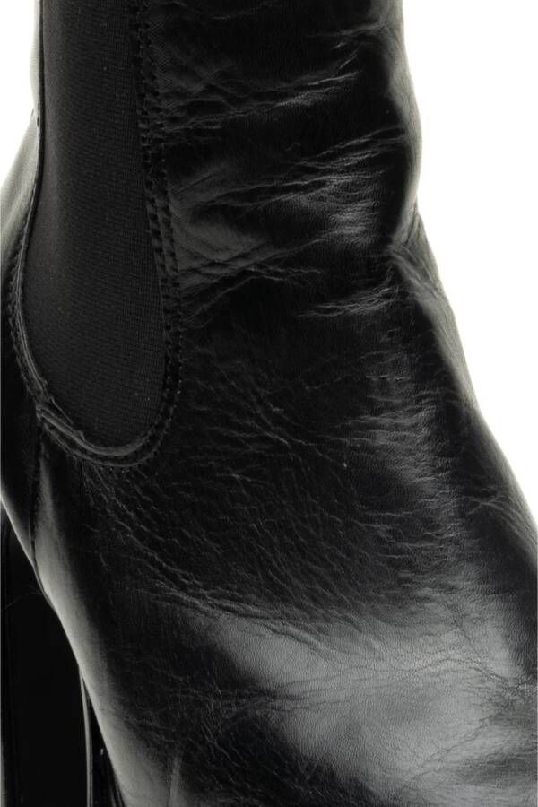 Alpe Leren Enkellaarzen Black Dames